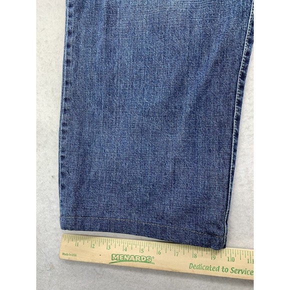 Meezan Art Couture Denim Jeans Men's 44 Medium Distress Wash Lightly Destroyed - Picture 10 of 16